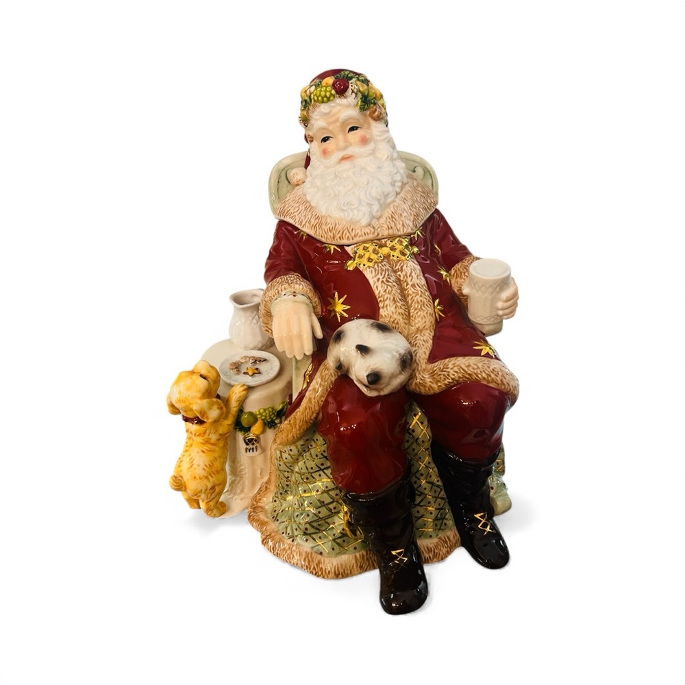 Waterford Holiday Heirlooms St. Nicholas Santa Ceramic Cookie Jar with Box